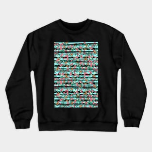 Stripes and Flowers Crewneck Sweatshirt